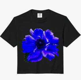 Blue poppy comfort colors crop TEE Blue poppy comfort colors crop TEE