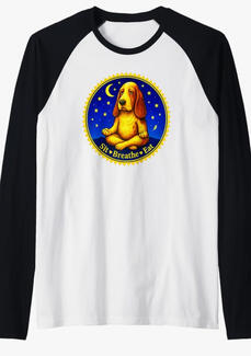 Fun dog basset hound, meditator T-shirt Fun dog Basset hound meditating on sit, breathe, and eat mantra.
