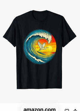 Egret ocean wave TEE Egret Ocean wave TeE