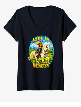 Horse lovers vintage V-neck TEE