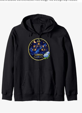 Libra zodiac Zip Hoodie