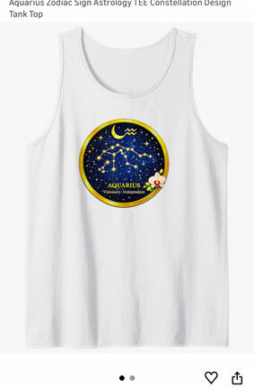 Aquarius zodiac tank top