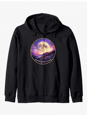 Moon T-shirt zip hoodie