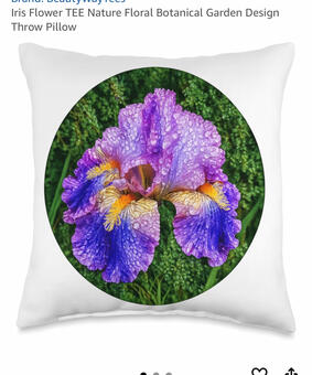 Iris flower lover pillow