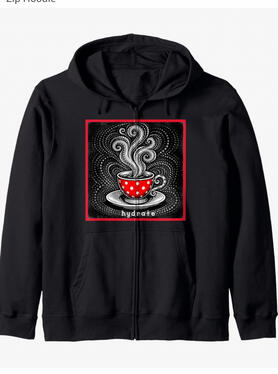 Coffee lovers zip hoodie