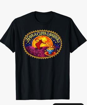 Cozy, tea, pot, humor, tee