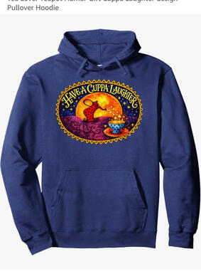 Cozy, tea, pot, humor, hoodie