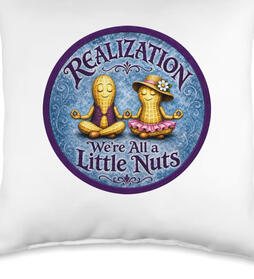 Funny meditation, throw pillow