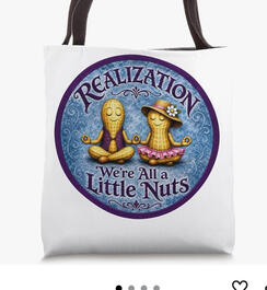 Funny meditation, tote bag