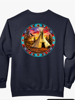 Native American teepee@sunset comfort colors shirt