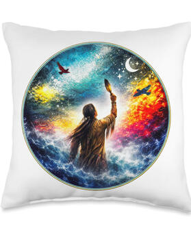 Native American Spirit throw pillow Native American Spirit throw pillow