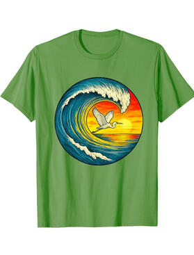 Egret in wave