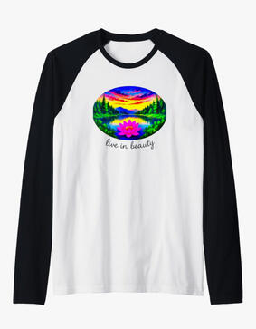 Lotus Lake raglan tee