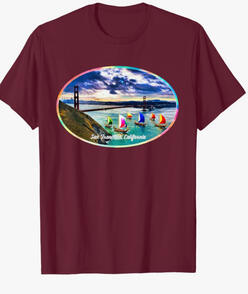 San Francisco, Golden Gate Bridge sailing TEE