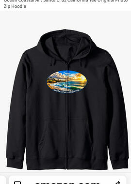 Ocean lovers Santa Cruz zip hoodie