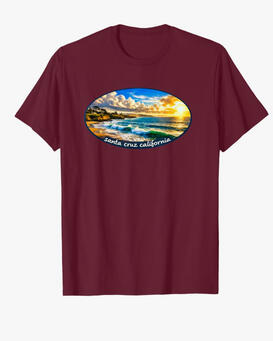 Ocean coastal Santa Cruz tshirt