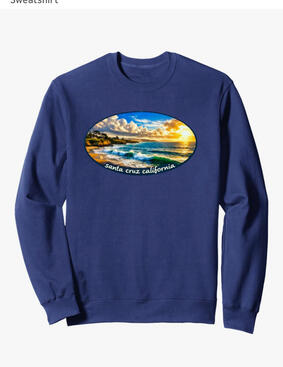 Ocean coastal Santa Cruz sweatshirt