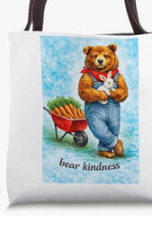 Bear kindness, tote bag