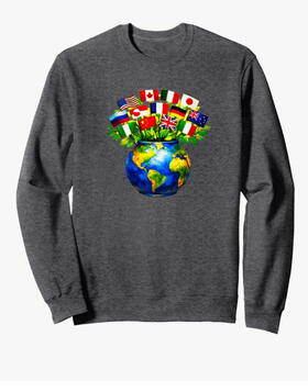 Plant harmony, hair sweatshirt